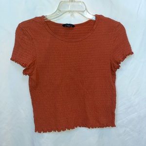 American Eagle Lettuce Edge Baby Tee